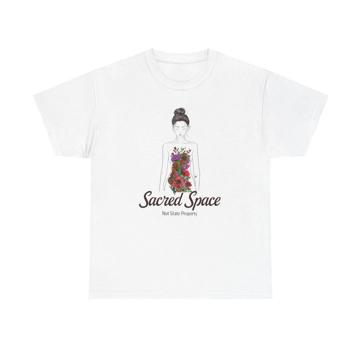 Sacred Space Feminist TShirt  ProChoice Body Autonomy Tee Empowering Floral Graphic Shirt Women's Rights Protest Top