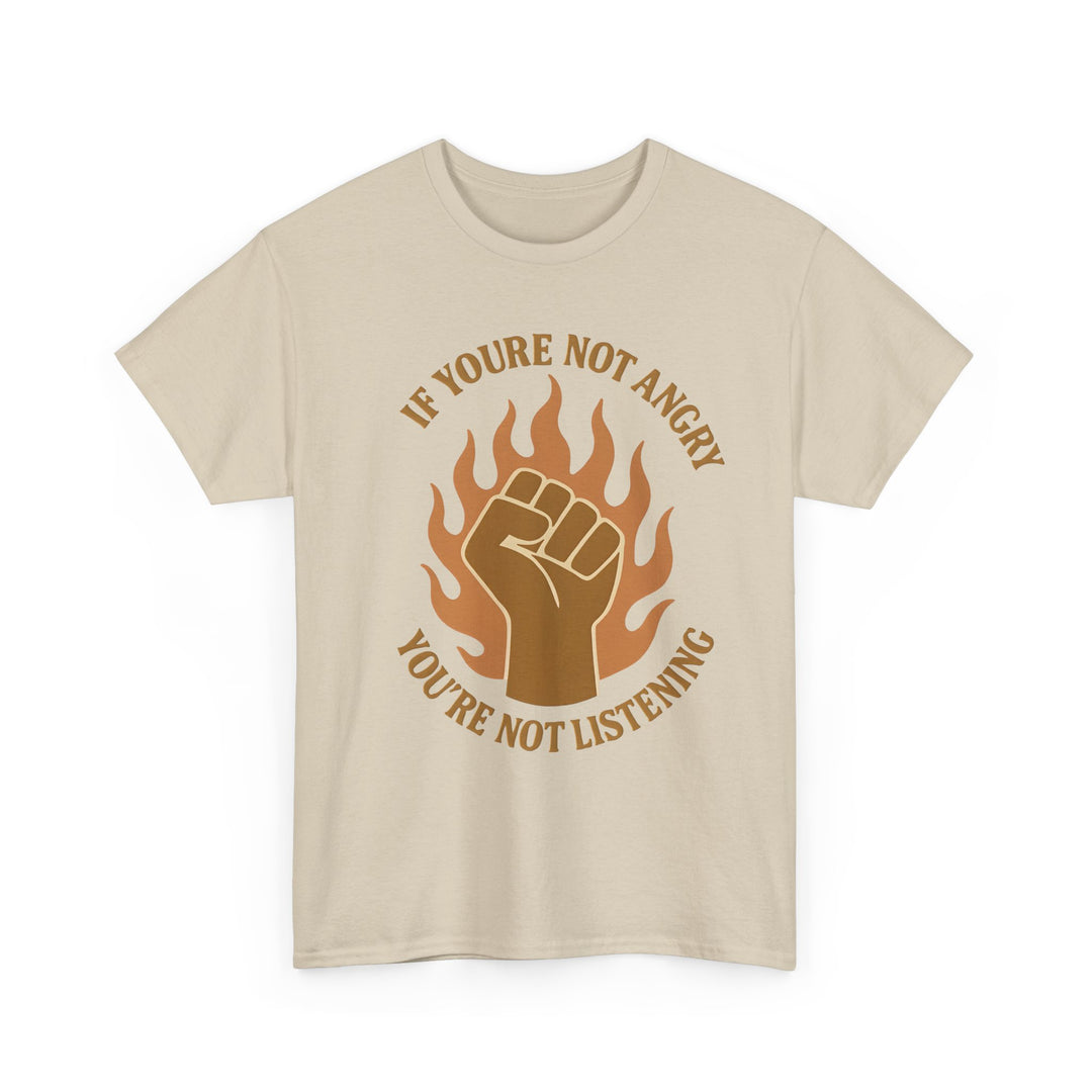 Resistance Fist Unisex Tee, Awareness Flame Graphic Shirt, Unapologetic Rage Cotton Tshirt, Protest Activist Top, Social Justice Gift,- Ten & Timber