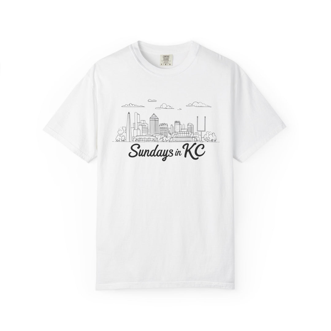 Sundays in KC Shirt Kansas City Football Skyline TShirt for Game Day Fans- Ten & Timber
