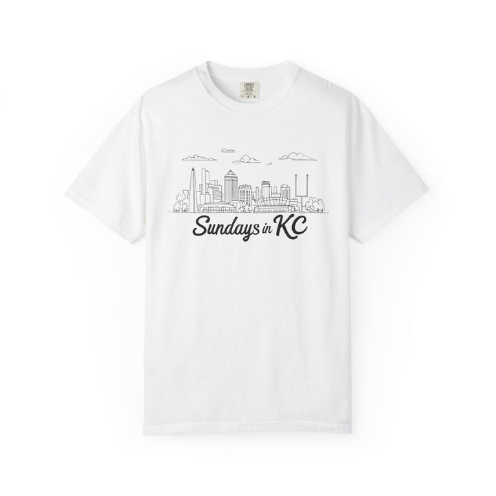 Sundays in KC Shirt Kansas City Football Skyline TShirt for Game Day Fans- Ten & Timber