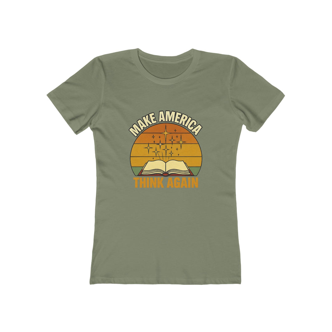 Make America Think Again T-Shirt | Retro Book Graphic Motivational Tee- Ten & Timber
