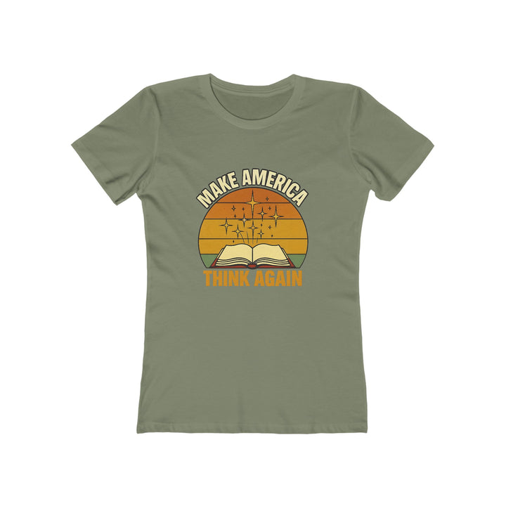 Make America Think Again T-Shirt | Retro Book Graphic Motivational Tee- Ten & Timber
