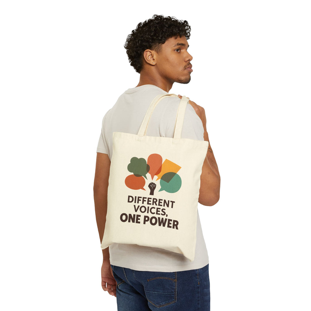 Different Voices One Power Tote – Unity, Equality & Social Justice Canvas Bag- Ten & Timber