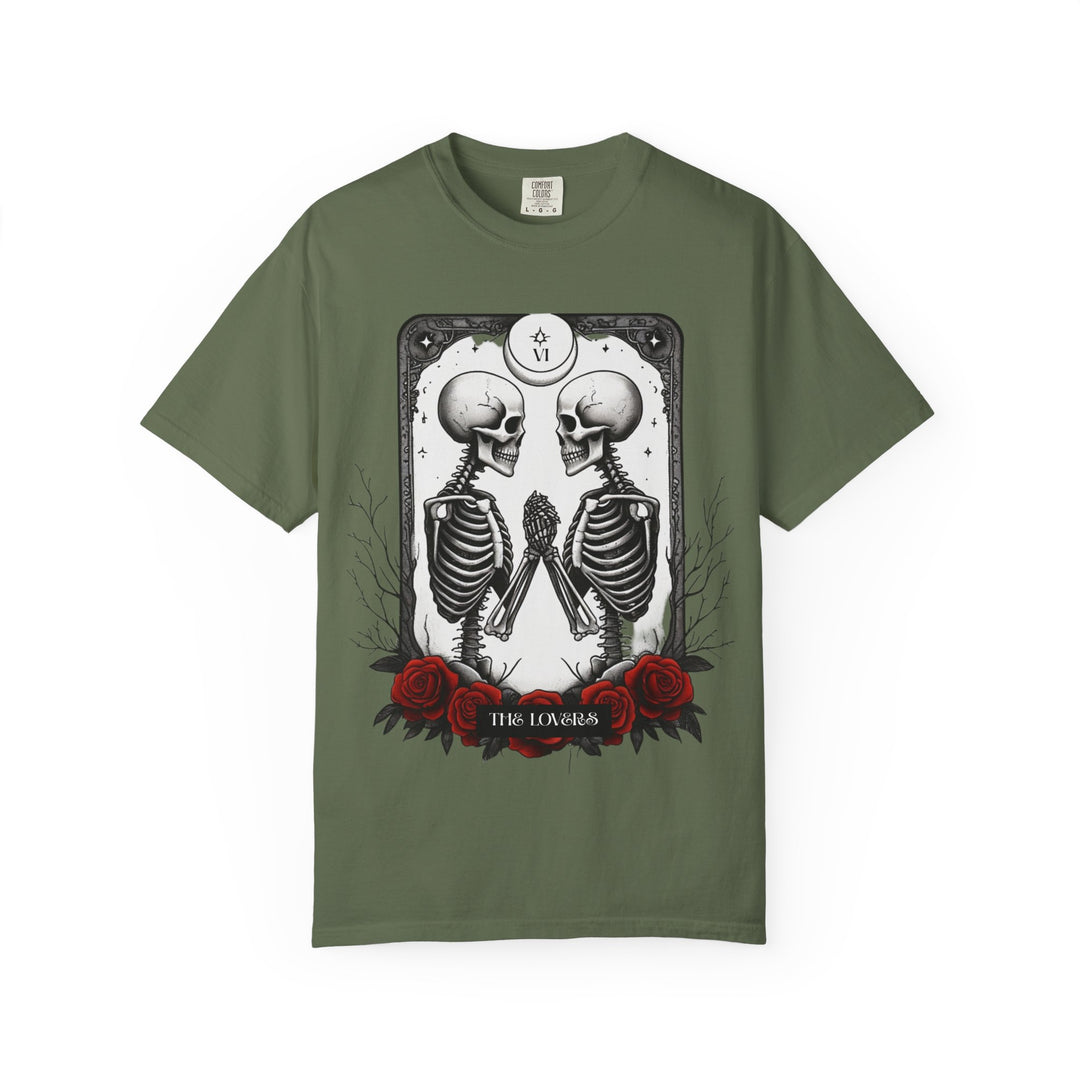 The Lovers Tarot Card Skeleton T-Shirt Gothic Romance Tarot Tee- Ten & Timber