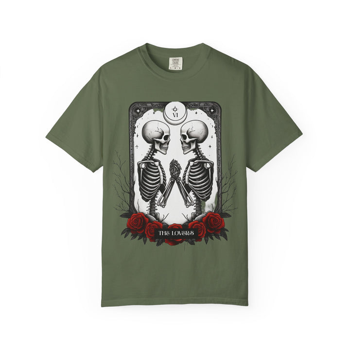 The Lovers Tarot Card Skeleton T-Shirt Gothic Romance Tarot Tee- Ten & Timber