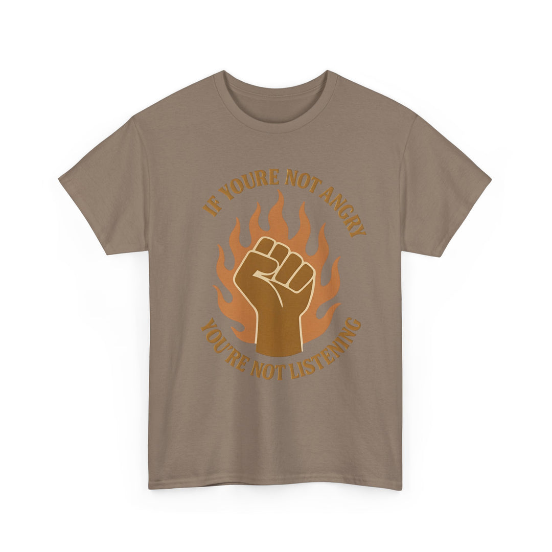 Resistance Fist Unisex Tee, Awareness Flame Graphic Shirt, Unapologetic Rage Cotton Tshirt, Protest Activist Top, Social Justice Gift,- Ten & Timber
