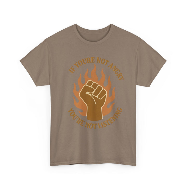 Resistance Fist Unisex Tee, Awareness Flame Graphic Shirt, Unapologetic Rage Cotton Tshirt, Protest Activist Top, Social Justice Gift,- Ten & Timber