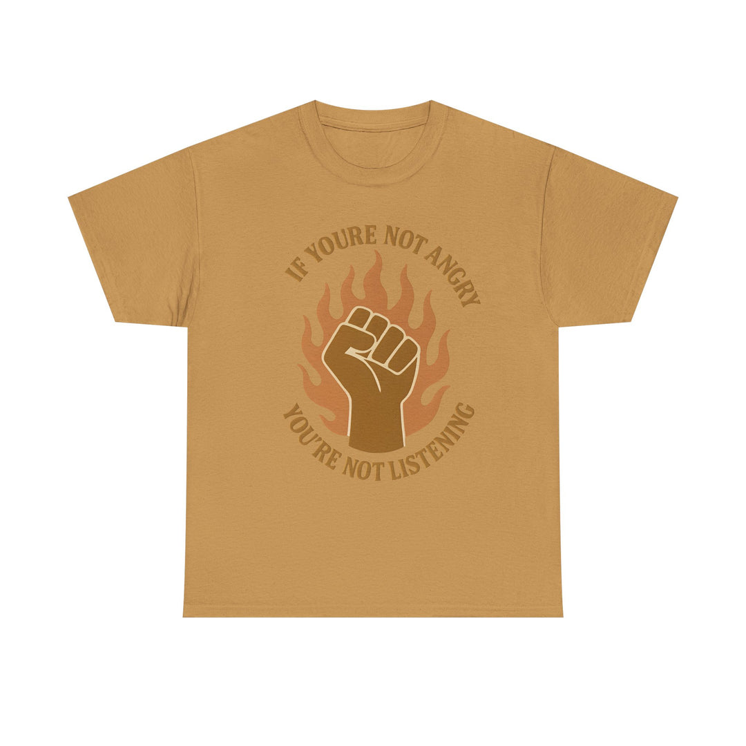 Resistance Fist Unisex Tee, Awareness Flame Graphic Shirt, Unapologetic Rage Cotton Tshirt, Protest Activist Top, Social Justice Gift,