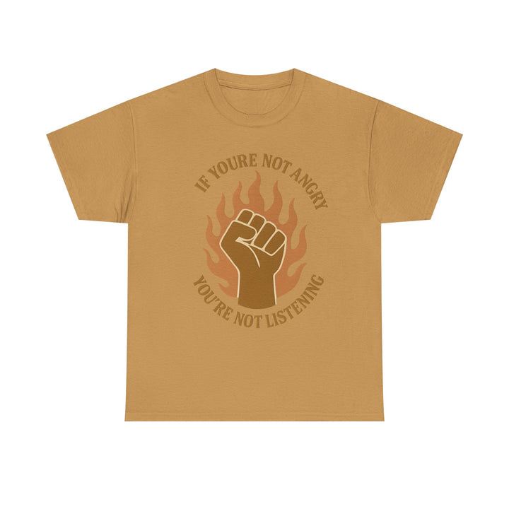 Resistance Fist Unisex Tee, Awareness Flame Graphic Shirt, Unapologetic Rage Cotton Tshirt, Protest Activist Top, Social Justice Gift,