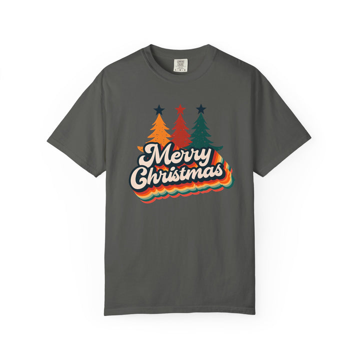 Retro Merry Christmas T-Shirt | Vintage Holiday Graphic Tee | Festive 70s Style Christmas Shirt for Women & Men- Ten & Timber