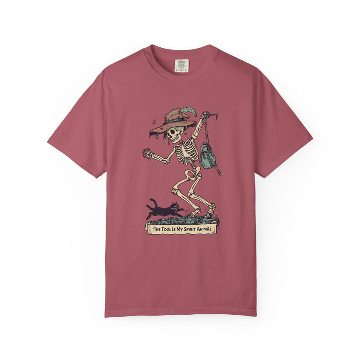 The Fool Is My Spirit Animal TShirt Skeleton Tarot Card Tee Witchy Goth Shirt Halloween Occult Graphic Unisex Top- Ten & Timber