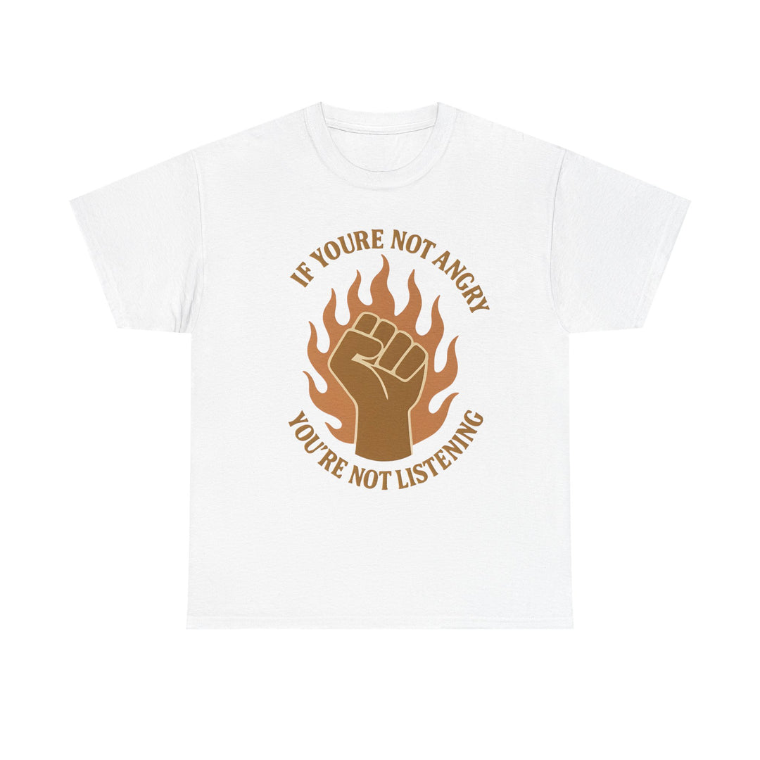Resistance Fist Unisex Tee, Awareness Flame Graphic Shirt, Unapologetic Rage Cotton Tshirt, Protest Activist Top, Social Justice Gift,