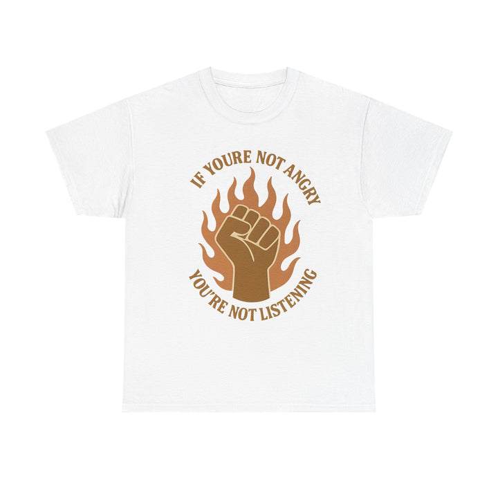 Resistance Fist Unisex Tee, Awareness Flame Graphic Shirt, Unapologetic Rage Cotton Tshirt, Protest Activist Top, Social Justice Gift,