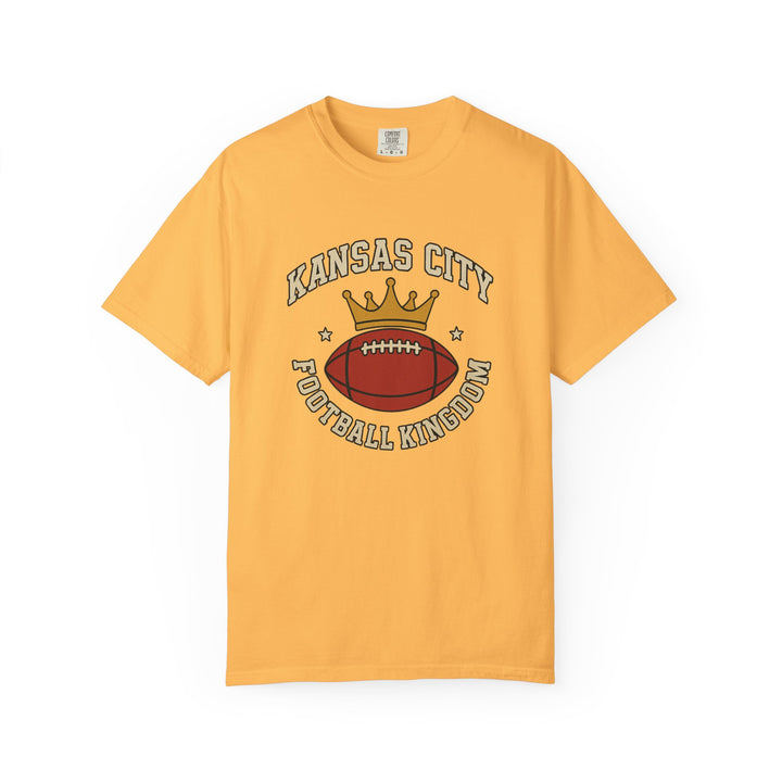 Kansas City Football Kingdom T-Shirt KC Crown and Football Graphic Tee- Ten & Timber