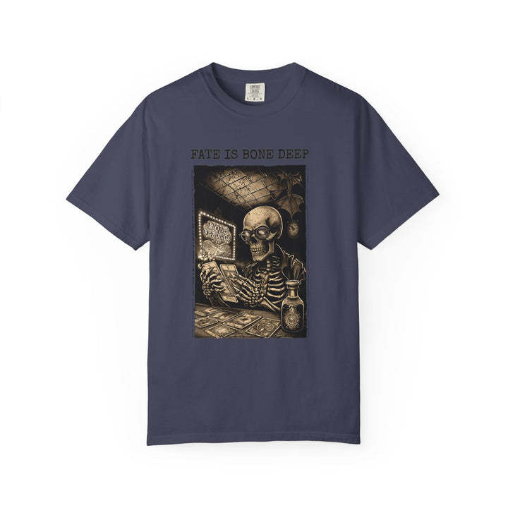 Fate Is Bone Deep TShirt Gothic Skeleton Tarot Tee Dark Occult Fortune Teller Shirt Bone Readings Unisex Graphic Top- Ten & Timber