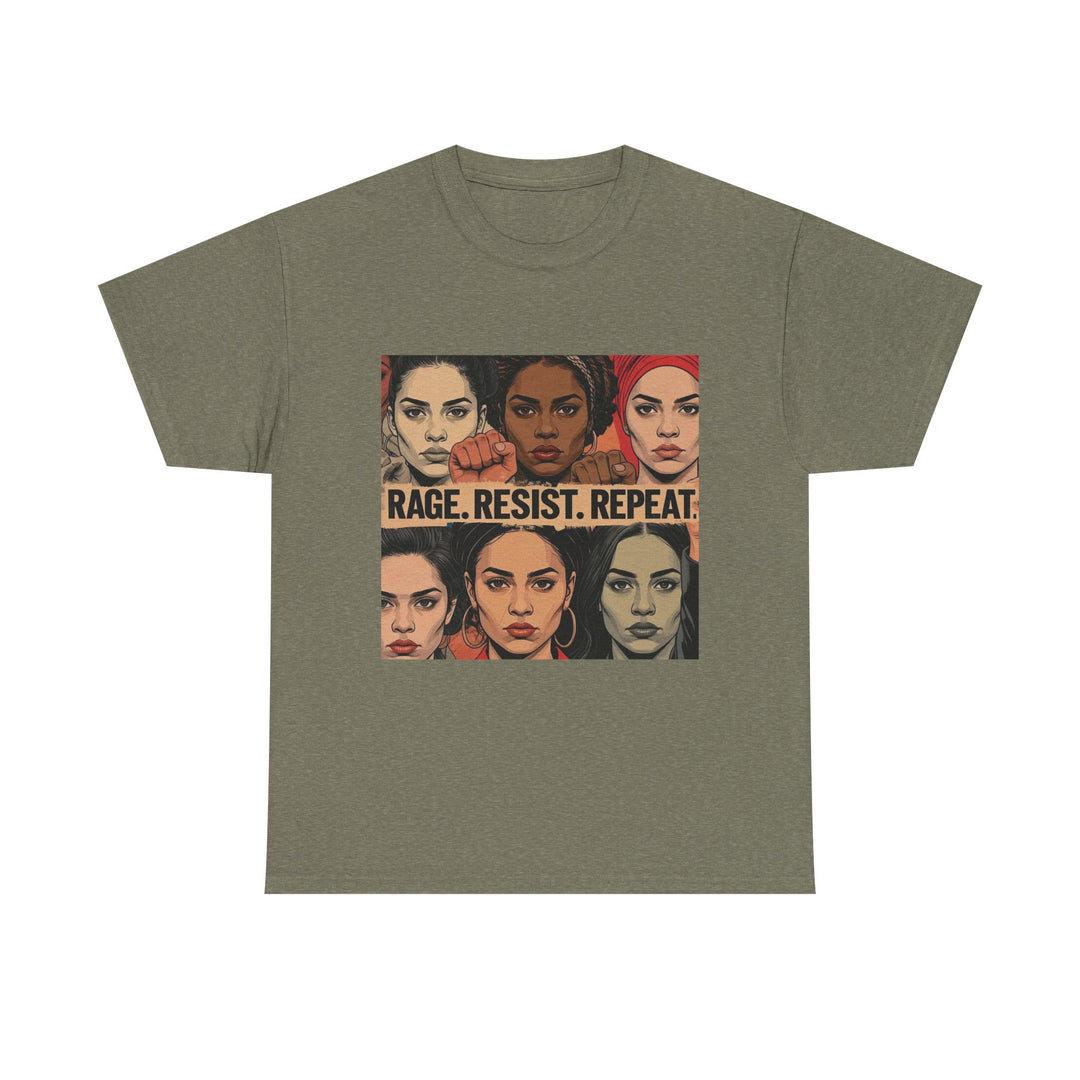 Rage Resist Repeat TShirt Feminist Protest Graphic Tee  Empowerment Shirt for Women  Bold Social Justice Apparel