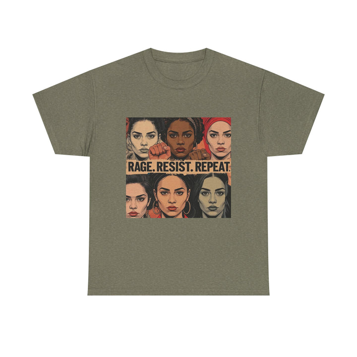 Rage Resist Repeat TShirt Feminist Protest Graphic Tee  Empowerment Shirt for Women  Bold Social Justice Apparel