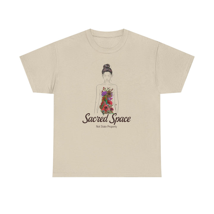 Sacred Space Feminist TShirt  ProChoice Body Autonomy Tee Empowering Floral Graphic Shirt Women's Rights Protest Top
