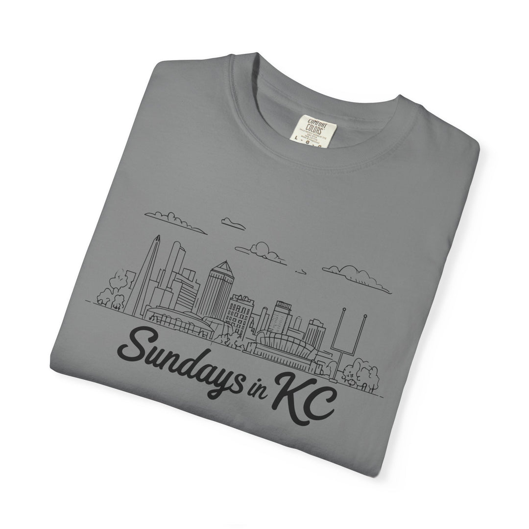 Sundays in KC Shirt Kansas City Football Skyline TShirt for Game Day Fans- Ten & Timber