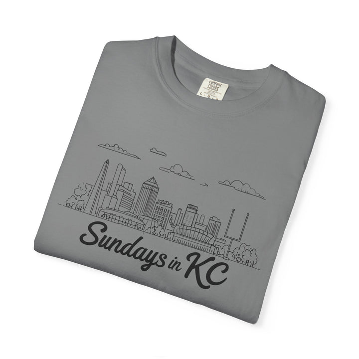 Sundays in KC Shirt Kansas City Football Skyline TShirt for Game Day Fans- Ten & Timber