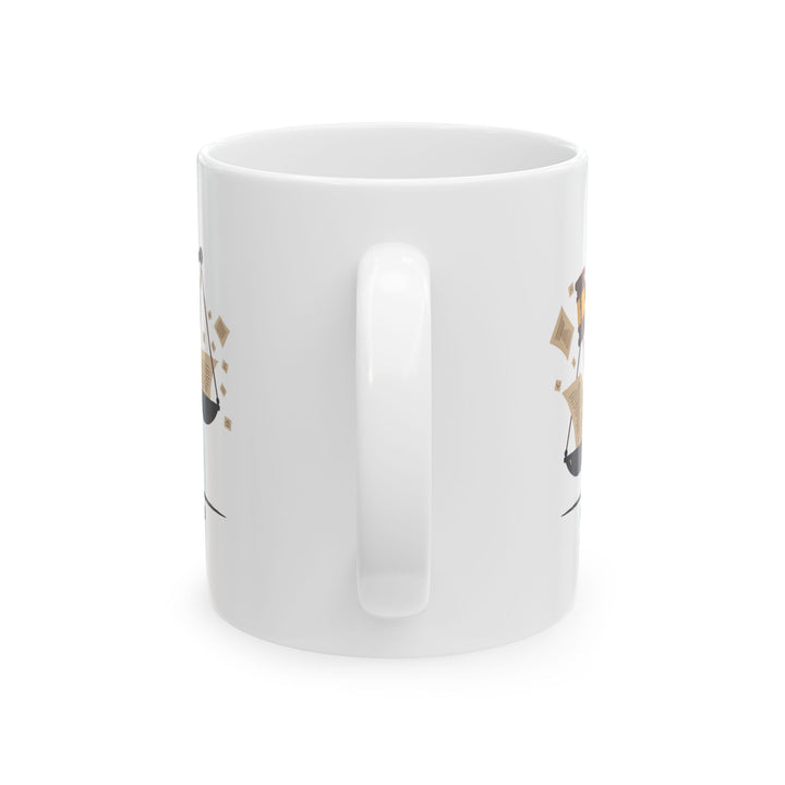 Weaponized Justice Mug Political Satire Coffee Cup, Scales of Justice Gavel Design, Free Speech & Democracy Gift