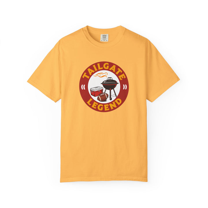 Tailgate Legend TShirt Funny Football Tailgating Tee with Grill Cooler and Football Graphic- Ten & Timber