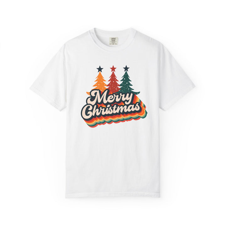 Retro Merry Christmas T-Shirt | Vintage Holiday Graphic Tee | Festive 70s Style Christmas Shirt for Women & Men- Ten & Timber