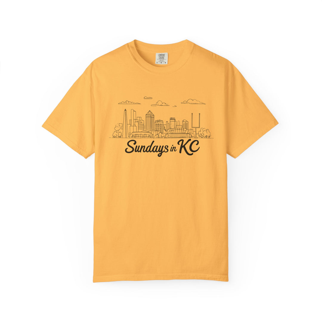 Sundays in KC Shirt Kansas City Football Skyline TShirt for Game Day Fans- Ten & Timber