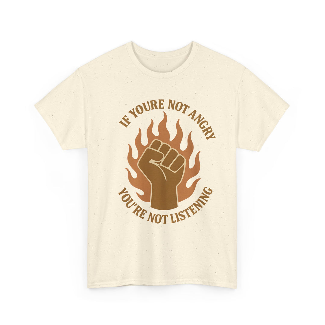 Resistance Fist Unisex Tee, Awareness Flame Graphic Shirt, Unapologetic Rage Cotton Tshirt, Protest Activist Top, Social Justice Gift,- Ten & Timber