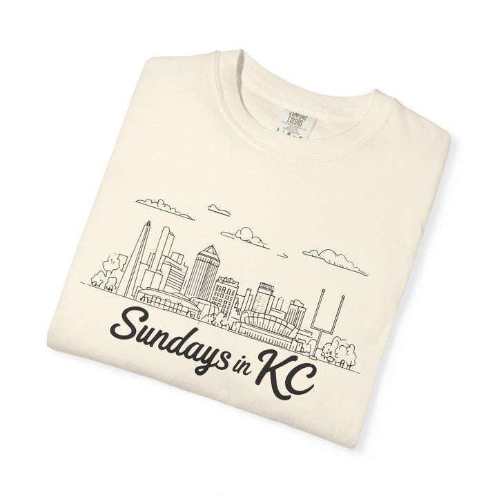 Sundays in KC Shirt Kansas City Football Skyline TShirt for Game Day Fans- Ten & Timber