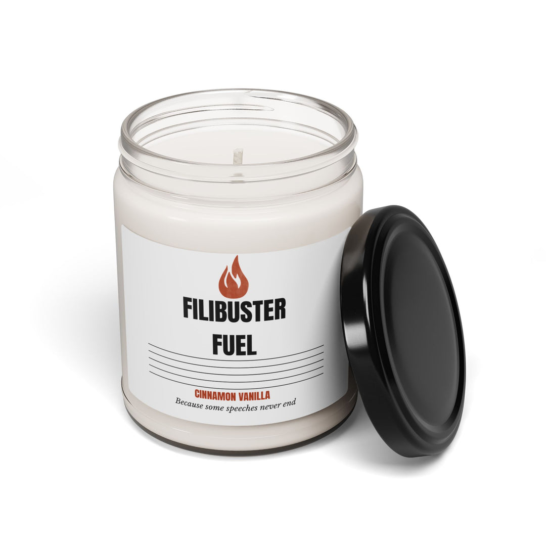 Filibuster Fuel Cinnamon Vanilla Candle Political Satire Gift Funny Government Humor Decor- Ten & Timber