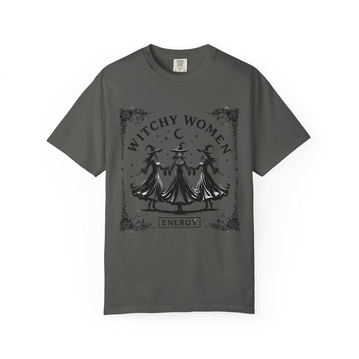 Witchy Women Energy T-Shirt, Unisex Garment-Dyed Tee, Boho Shirt, Halloween Apparel, Spiritual Gift, Tarot Lovers Top- Ten & Timber