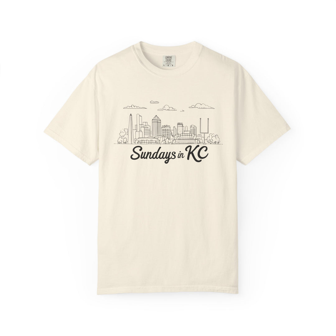 Sundays in KC Shirt Kansas City Football Skyline TShirt for Game Day Fans- Ten & Timber