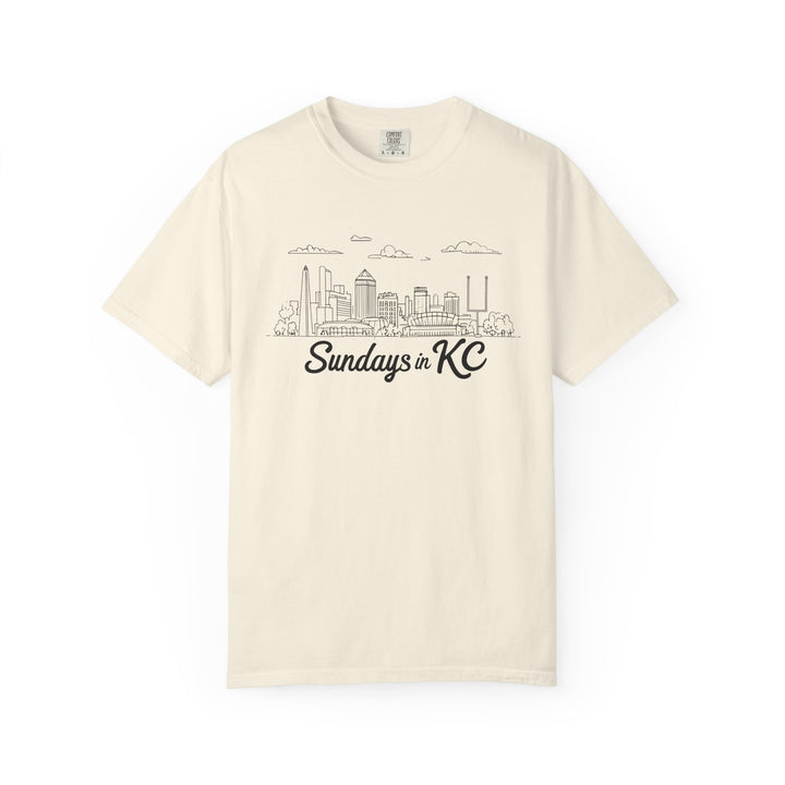 Sundays in KC Shirt Kansas City Football Skyline TShirt for Game Day Fans- Ten & Timber