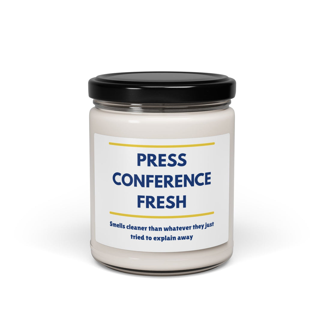 Press Conference Fresh Scented Soy Candle - Clean Aroma, Perfect Gift for Office, Home, Relaxation, Motivation, and Events- Ten & Timber