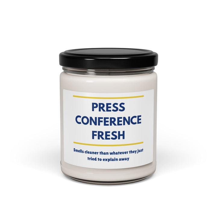 Press Conference Fresh Scented Soy Candle - Clean Aroma, Perfect Gift for Office, Home, Relaxation, Motivation, and Events- Ten & Timber