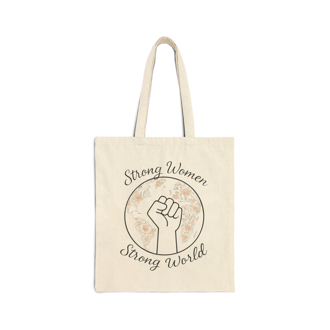Strong Women Strong World Tote Bag | Feminist Empowerment Canvas Bag- Ten & Timber