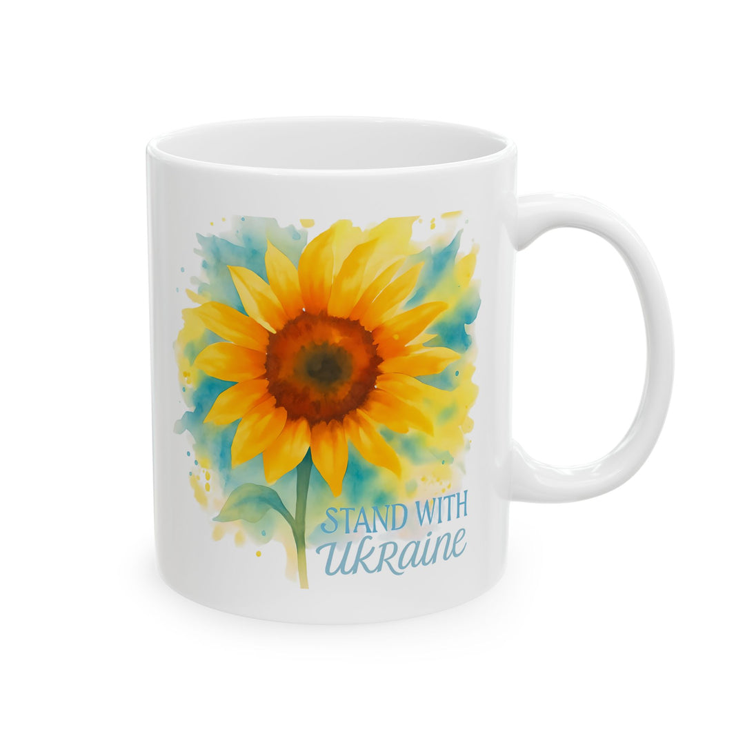 Stand With Ukraine Sunflower Mug – Inspirational Support Gift- Ten & Timber