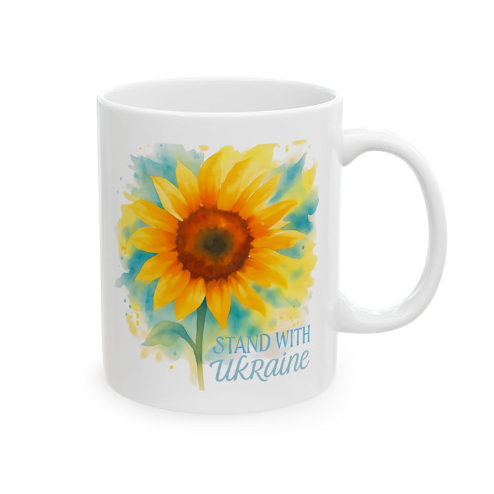 Stand With Ukraine Sunflower Mug – Inspirational Support Gift- Ten & Timber