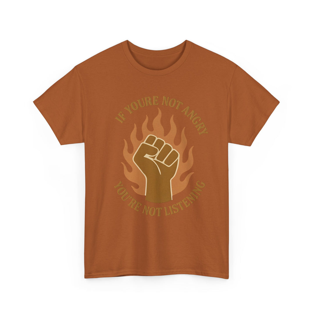 Resistance Fist Unisex Tee, Awareness Flame Graphic Shirt, Unapologetic Rage Cotton Tshirt, Protest Activist Top, Social Justice Gift,- Ten & Timber