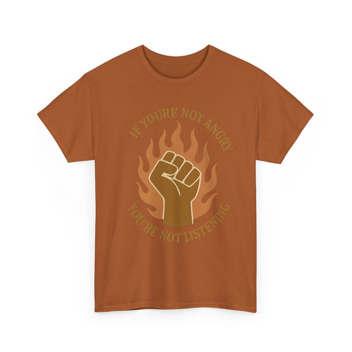 Resistance Fist Unisex Tee, Awareness Flame Graphic Shirt, Unapologetic Rage Cotton Tshirt, Protest Activist Top, Social Justice Gift,- Ten & Timber