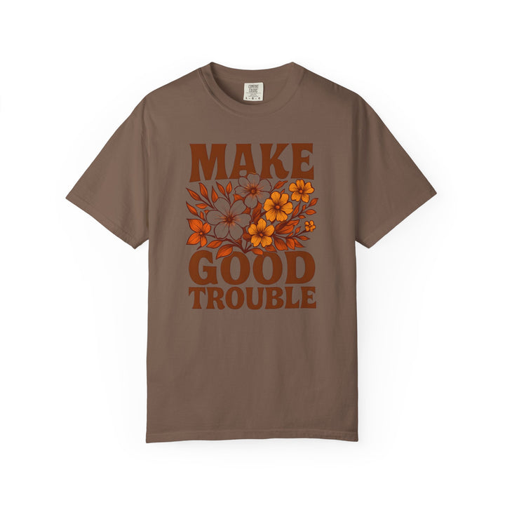 Make Good Trouble Retro Floral T-Shirt – Activist Graphic Tee- Ten & Timber