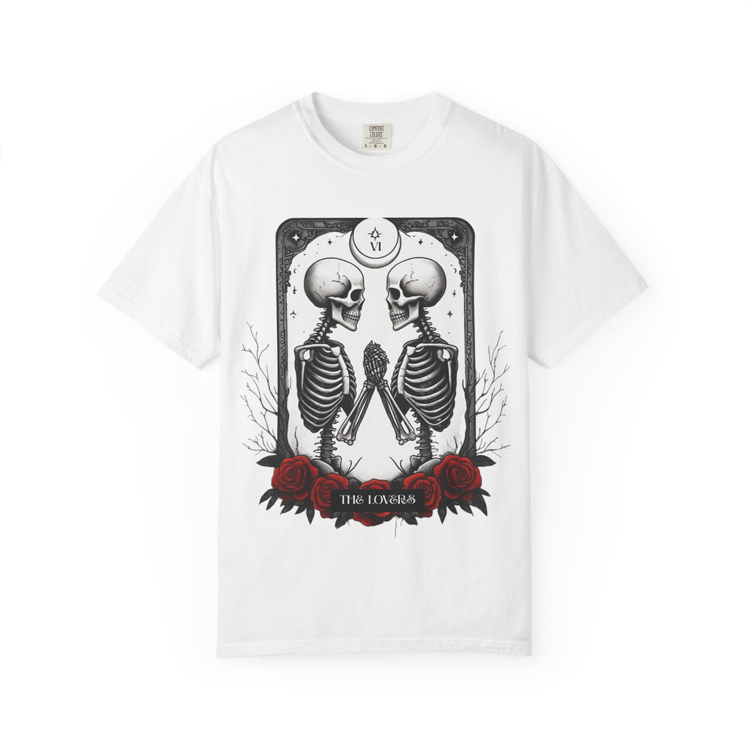 The Lovers Tarot Card Skeleton T-Shirt Gothic Romance Tarot Tee- Ten & Timber
