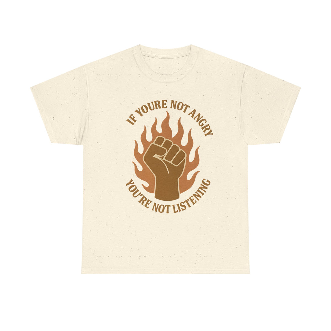 Resistance Fist Unisex Tee, Awareness Flame Graphic Shirt, Unapologetic Rage Cotton Tshirt, Protest Activist Top, Social Justice Gift,