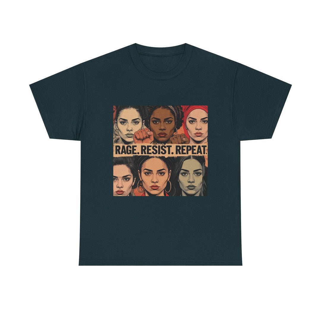 Rage Resist Repeat TShirt Feminist Protest Graphic Tee  Empowerment Shirt for Women  Bold Social Justice Apparel
