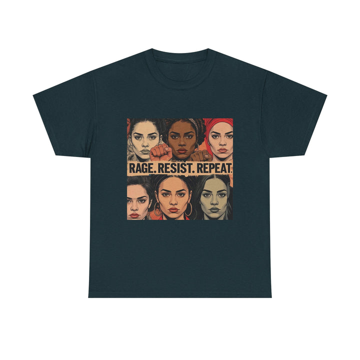 Rage Resist Repeat TShirt Feminist Protest Graphic Tee  Empowerment Shirt for Women  Bold Social Justice Apparel