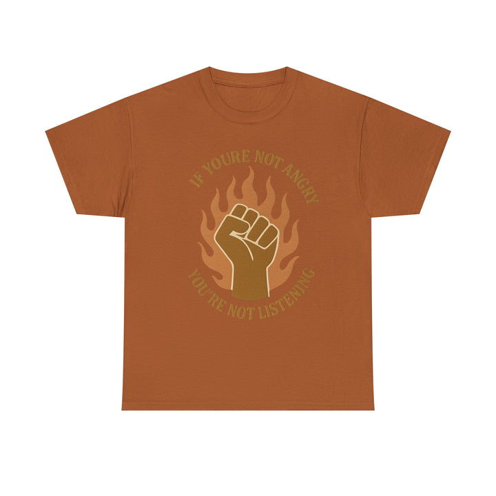 Resistance Fist Unisex Tee, Awareness Flame Graphic Shirt, Unapologetic Rage Cotton Tshirt, Protest Activist Top, Social Justice Gift,