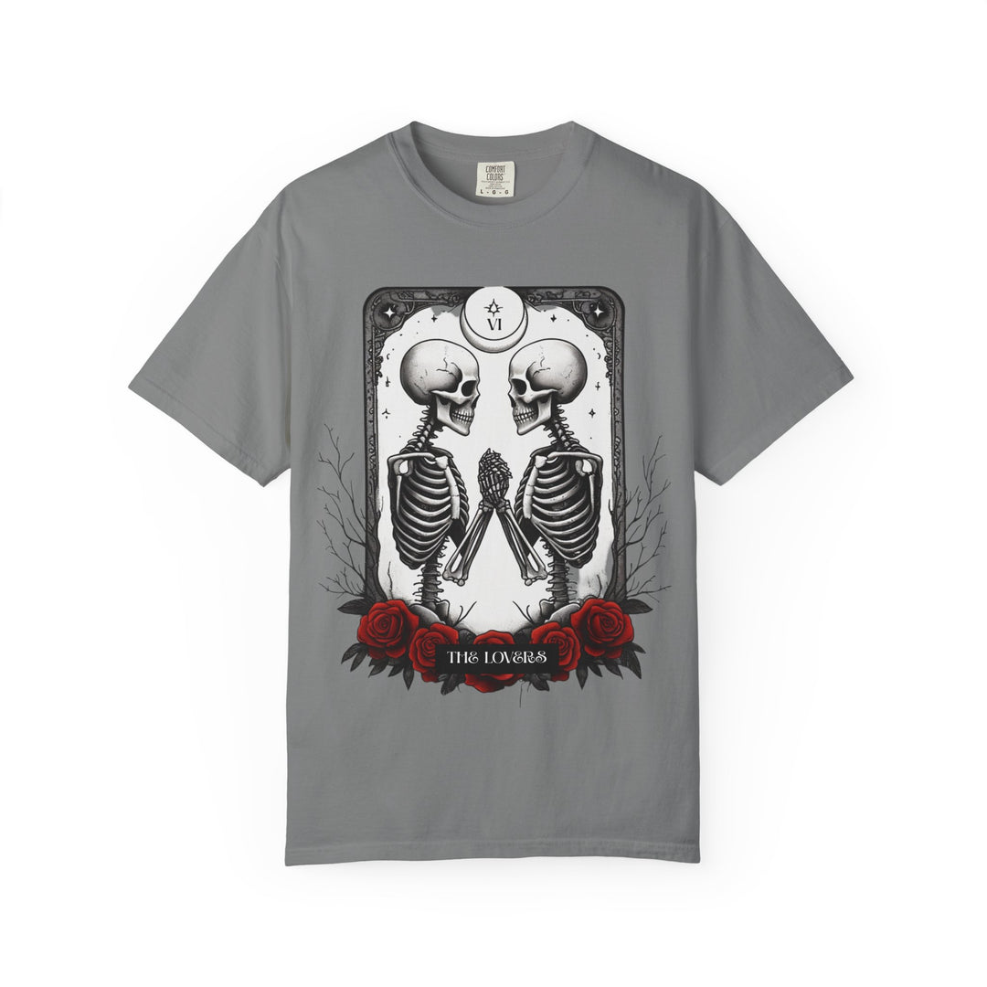 The Lovers Tarot Card Skeleton T-Shirt Gothic Romance Tarot Tee- Ten & Timber