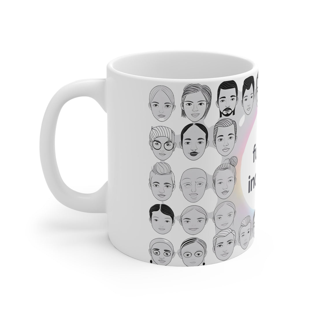 The Future Is Inclusive Mug Diversity Coffee Cup, Equality Gift, Inclusive Pride Mug, Progressive Drinkware, Human Rights Activist Cup- Ten & Timber