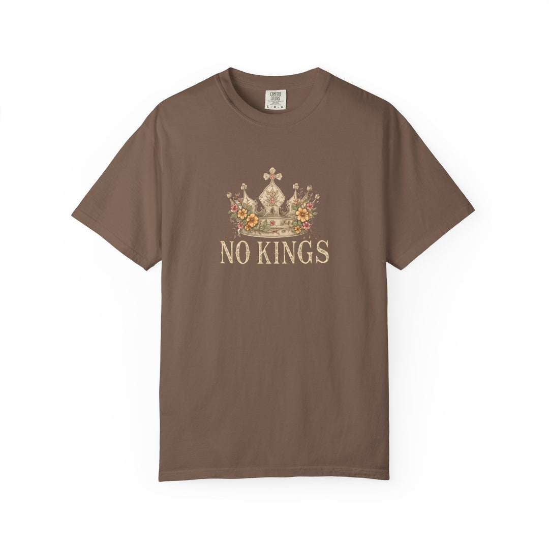 No Kings T-Shirt | Anti-Monarchy Crown Graphic Tee- Ten & Timber